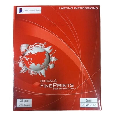 Bindal Paper A4 Size 75 GSM - (500 Sheets)