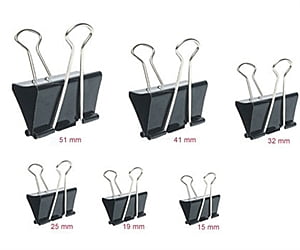 Binder Clips 19 mm (Doz)