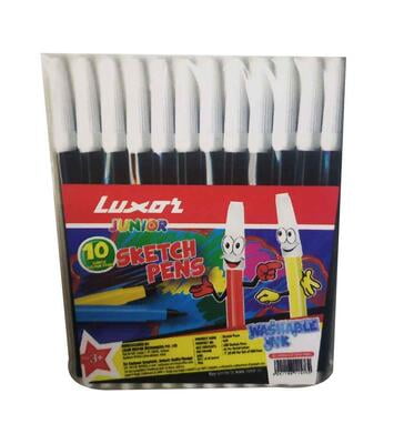 Luxor Sketch Pens Black - Pack of 10