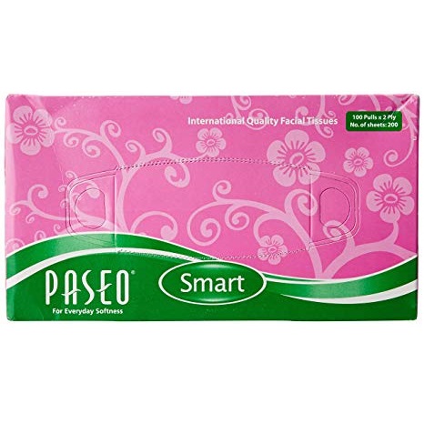 Paseo Smart Facial Tissue Box 2 Ply - 100 Pulls