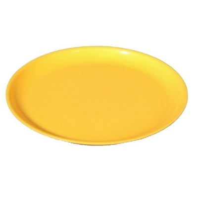 Round Colored Plastic Full Plate - 6 Pcs