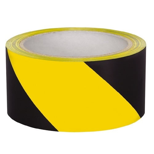 Yellow Black Safety Tape 2"